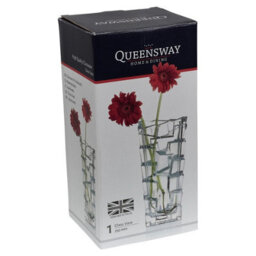 Queensway Home and Dining Queensway Home & Dining 25Cm Height Watford Crystal Look Heavy Glass Bouquet Flower Vase - thumbnail 5