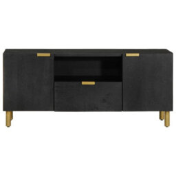 Berkfield Tv Cabinet Black 105X33X46 Cm Engineered Wood - thumbnail 3