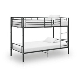 Vidaxl Bunk Bed Without Mattress Black Metal 90X200Cm - thumbnail 1