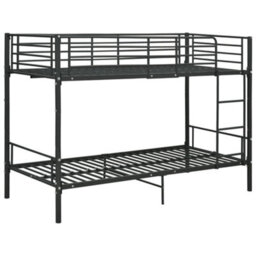 Vidaxl Bunk Bed Without Mattress Black Metal 90X200Cm - thumbnail 2