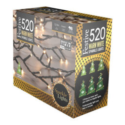 Festive Indoor & Outdoor 5Ft Christmas Tree Lights 520 Warm White Leds - thumbnail 6