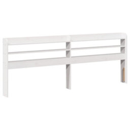 Berkfield Bed Frame With Headboard Without Mattress White 180X200 Cm Super King - thumbnail 6