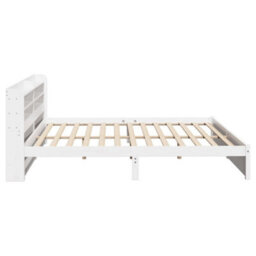 Berkfield Bed Frame With Headboard Without Mattress White 180X200 Cm Super King - thumbnail 7