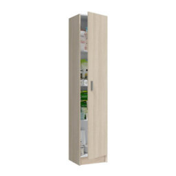 Direct Furniture Suppliers Ltd Vita Oak Utility Storage Cupboard - 1 Door Cabinet With 3 Shelves - Modular Storage For Kitchen Or Utility Room - thumbnail 4