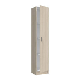 Direct Furniture Suppliers Ltd Vita Oak Utility Storage Cupboard - 1 Door Cabinet With 3 Shelves - Modular Storage For Kitchen Or Utility Room - thumbnail 5