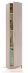 Direct Furniture Suppliers Ltd Vita Oak Utility Storage Cupboard - 1 Door Cabinet With 3 Shelves - Modular Storage For Kitchen Or Utility Room - thumbnail 1