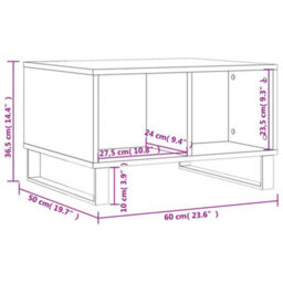 Berkfield Modern Coffee Table Concrete Grey 60X50X36.5 Cm Engineered Wood - thumbnail 9