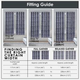 Emma Barclay Eden Lined Eyelet Curtains, Navy Blue - 66 X 72 Inch Pair - thumbnail 8