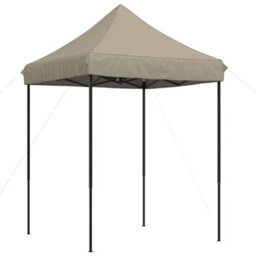 Walplus Foldable Party Tent Garden Gazebo Canopy Pop-Up Taupe 200X200X306 Cm - thumbnail 2