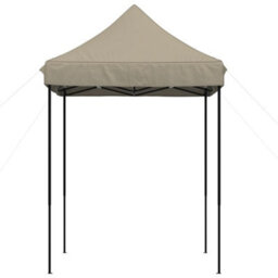 Walplus Foldable Party Tent Garden Gazebo Canopy Pop-Up Taupe 200X200X306 Cm - thumbnail 3