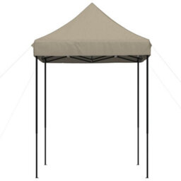 Walplus Foldable Party Tent Garden Gazebo Canopy Pop-Up Taupe 200X200X306 Cm - thumbnail 4
