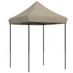 Walplus Foldable Party Tent Garden Gazebo Canopy Pop-Up Taupe 200X200X306 Cm - thumbnail 5