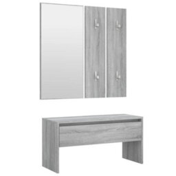 Vidaxl Hallway Furniture Set Grey Sonoma Engineered Wood - thumbnail 2