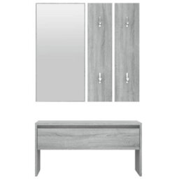 Vidaxl Hallway Furniture Set Grey Sonoma Engineered Wood - thumbnail 5
