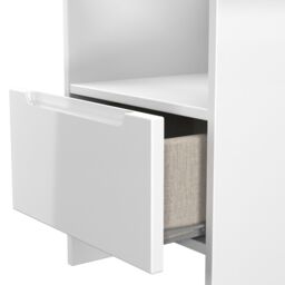 Messina Gloss White 1 Drawer Non-Extendable Side Table (H)495mm (W)440mm (D)440mm - thumbnail 7