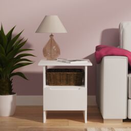 Messina Gloss White 1 Drawer Non-Extendable Side Table (H)495mm (W)440mm (D)440mm - thumbnail 5
