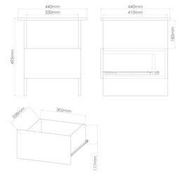 Messina Gloss White 1 Drawer Non-Extendable Side Table (H)495mm (W)440mm (D)440mm - thumbnail 6