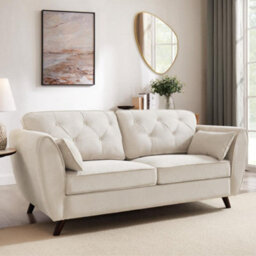 Home Detail Mona 3 Seater Sofa, Cream Linen