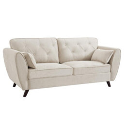 Home Detail Mona 3 Seater Sofa, Cream Linen - thumbnail 3
