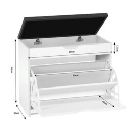 Shoe Rack Bench Shoe Storage Bench With Cushion Shoerack - thumbnail 2