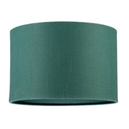 Happy Homewares Designer Fir Forest Green Textured Linen Fabric Circular Lamp Shade - thumbnail 1