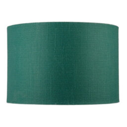 Happy Homewares Designer Fir Forest Green Textured Linen Fabric Circular Lamp Shade - thumbnail 4