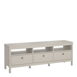 Wyld Haus Gossmere Natural Cashmere 3-Drawer Tv Unit In Cream Matt Finish By - thumbnail 2