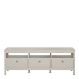 Wyld Haus Gossmere Natural Cashmere 3-Drawer Tv Unit In Cream Matt Finish By - thumbnail 3