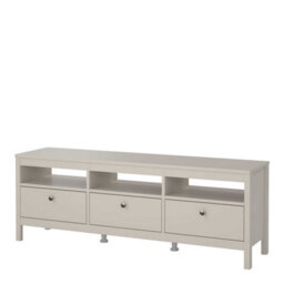 Wyld Haus Gossmere Natural Cashmere 3-Drawer Tv Unit In Cream Matt Finish By - thumbnail 4