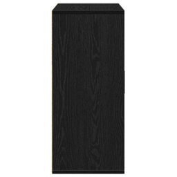 Berkfield Sideboard With Drawer Black Oak 60 X 31 X 70 Cm Engineered Wood - thumbnail 7