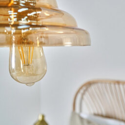 Valuelights Aurelian Gold Ceiling Light Pendant And E27 Pear Led 4W Warm White 2700K Bulb - thumbnail 5