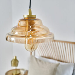 Valuelights Aurelian Gold Ceiling Light Pendant And E27 Pear Led 4W Warm White 2700K Bulb - thumbnail 3