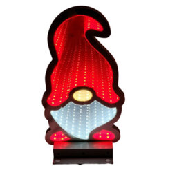 Samuel Alexander 30Cm Infinity Light Up Christmas Gonk Decoration With Red & White Leds On Metal Base - thumbnail 3
