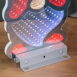 Samuel Alexander 30Cm Infinity Light Up Christmas Gonk Decoration With Red & White Leds On Metal Base - thumbnail 5