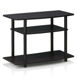 Walplus Furinno 13192Dwn Turn-N-Tube No Tools 3-Tier Tv Stands, Dark Walnut - thumbnail 3