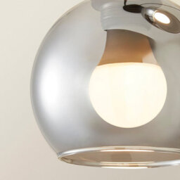 Valuelights Bellamy Smoked Glass Globe 3 Drop Cluster Matte Black Ceiling Pendant Light With Bulbs - thumbnail 4