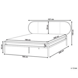 Beliani Bed Pe Rattan Boulin 180 X 200 Cm (Eu Super King) Black - thumbnail 3