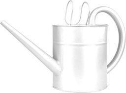 Simpa 1 Litre White Metal Vintage Style Balcony Watering Can. - thumbnail 1