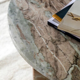 Xample Gallery Amalfi Natural Marble Coffee Table Solid Stone Top Base Curved Edges Luxury Living Room Centre Table - thumbnail 3