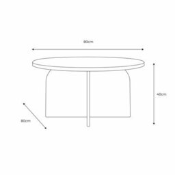 Xample Gallery Amalfi Natural Marble Coffee Table Solid Stone Top Base Curved Edges Luxury Living Room Centre Table - thumbnail 2