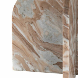 Xample Gallery Amalfi Natural Marble Coffee Table Solid Stone Top Base Curved Edges Luxury Living Room Centre Table - thumbnail 7