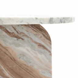 Xample Gallery Amalfi Natural Marble Coffee Table Solid Stone Top Base Curved Edges Luxury Living Room Centre Table - thumbnail 6