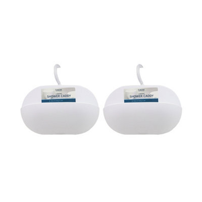 Plastic Hanging Shower Caddy White Colour 2Packs - image 1