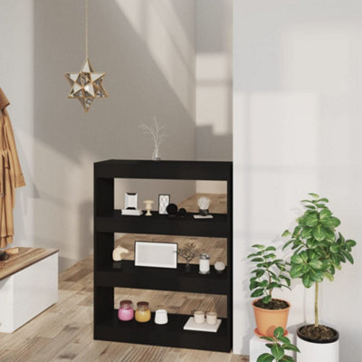 Berkfield Book Cabinet/room Divider Black 80X30X103 Cm Engineered Wood - image 1