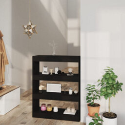 Berkfield Book Cabinet/room Divider Black 80X30X103 Cm Engineered Wood