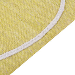 Wyld And Coco Handwoven Yellow Polyester Rug 140 X 200 Cm Abstract Pattern With Tassels - Boho Indoor/outdoor - thumbnail 3