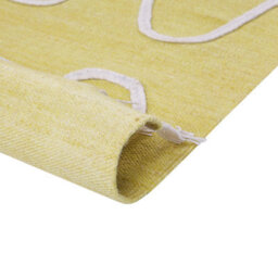 Wyld And Coco Handwoven Yellow Polyester Rug 140 X 200 Cm Abstract Pattern With Tassels - Boho Indoor/outdoor - thumbnail 5
