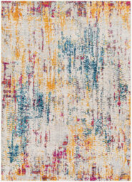 Livabliss Floransa-Abstract Grey Pink Yellow Blue Modern Marble Living Dining Bedroom Rug 160 X 215 Cm Easy Care, Non Shedding - thumbnail 1