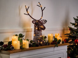 Beliani Christmas Decoration Led Dybeso Reindeer 60 Cm Dark Brown - thumbnail 2