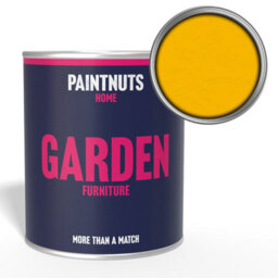 Paintnuts Garden Furniture Fence Shed Table Chairs For Wood Metal & Plastic Weatherproof Satin Paint - Colza Yellow - 500Ml - thumbnail 1